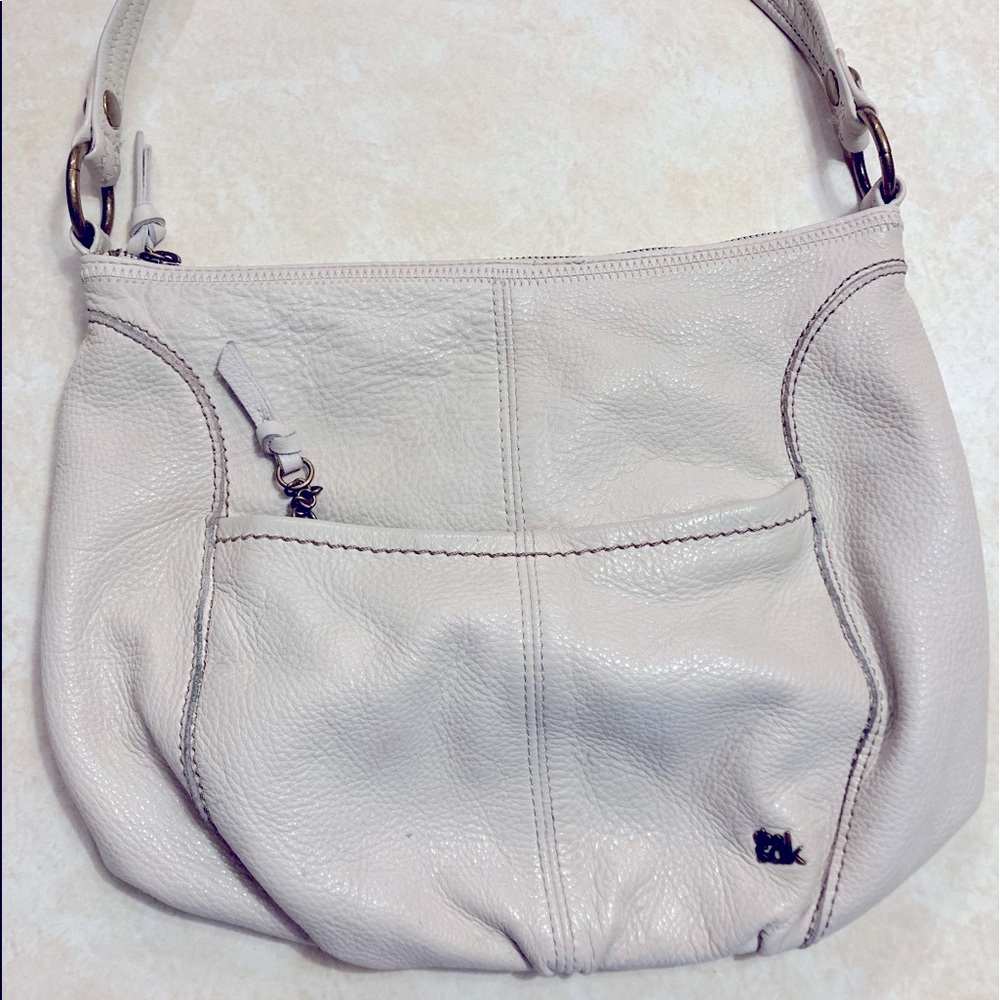Off white leather purse